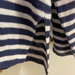 Eileen Fisher Striped Navy & White Sweater Linen Sz L Classic Fisherman Preppy Photo 5
