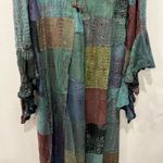 Kathmandu Imports Bohemian Patchwork Green Kimono by Kathmandu  Photo 4