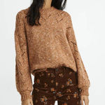 Madewell Pointelle Bubble-Sleeve Pullover Sweater - Size - Medium Photo 0