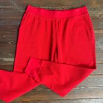 J.Crew Red Cotton Waffle Cozy Joggers Pajama Bottoms | Med 💚🎀 Photo 7