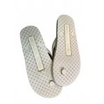 Michael Kors Women's White Logo Flip Flop Sandals sz 5 Photo 3