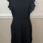 Ecowish Black Ruffle Sleeve A-Line Summer Dress Size Large Photo 0