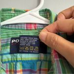 Polo by Ralph Lauren Green Plaid Sleeveless Button Down Shirt Size 6 Photo 3