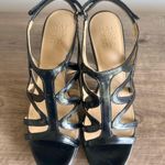 Naturalizer  Danya Smooth Black Strappy Heel Sandal Size 9.5 Wide SKU#24748 Photo 7