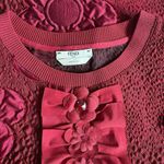 Fendi  Red Crew Neck Button-Up Top, Small/US4/IT40 SRP: $830 Photo 3