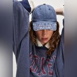 Free People NWT  Understated Leather Reiko Washed Baseball Hat In Washed Black Photo 1