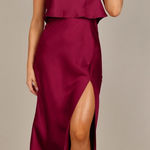Petal and Pup NWT  Vienna Strapless Midi Dress in berry Photo 0