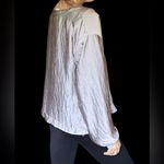 ZARA  metallic grey satin top Photo 1