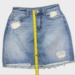Mudd Skirt Size 3 Juniors Y2K Mini Mirco Bratz Distressed Medium Wash Denim Photo 3