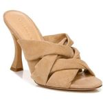Veronica Beard  Alin Sandal in Sand Sz 8 suede heeled sandal Photo 0