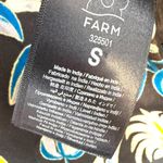 Farm Rio NWT Winter Garden Black Pajama Shirt Button Front Top Floral Size S Photo 9