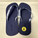 Vera Bradley ‎ Flip Flops Webbing Strap Really Regatta Sz L 9 Blue Nautical Whale Photo 3
