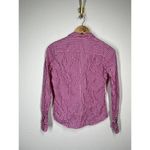 Frank & Eileen  XS Barry Plaid Crinkle Button Down Top Pink Photo 3