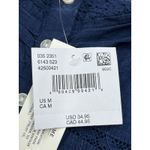 American Eagle  Babydoll Cami Smocked Women's Size Medium Blue Lace Trim Tank Top Photo 4