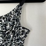 Magic suit by miracle suit Black and silver leopard gathered high neck swimsuit Size M Photo 4