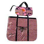 Vera Bradley Frill Loves Me Pink Orange Blue Large Vinyl Tote Bag & Wristlet Set Photo 0
