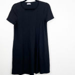 Urban Outfitters  Ribbed Short Sleeve Skater Dress‎ Black Sz S Photo 0
