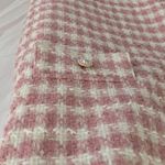 Bebop : Pink/white short sleeve, midi tweed inspired dress- size Medium Photo 5