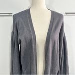 Hinge  Size M Gray Knit Balloon Sleeve Open Front Cardigan Sweater Neutral Cozy Photo 1