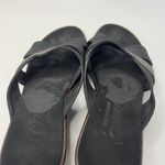 Onex Wedge Slip On Sandals Size 8 Black Rhinestone Strappy Lightweight Holiday Photo 7