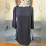 French Connection black arrow crepe Pom Pom slip tunic dress size 6 Photo 0