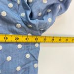 John Mark NWOT  Embroidered Polka Dot Cinch Tie Sleeve Blue Blouse Shirt Size M Photo 12