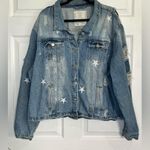Angel Kiss  Women’s Distressed Denim Jacket - Size 3x Photo 0