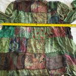 Young Threads  flowy cardigan boho patchwork olive blue burgundy  Photo 3