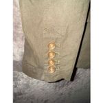 Talbots  army green button front pocket blazer size 12 academia career business # Photo 4