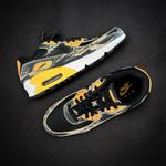 Nike New Air Max 90 GS Black University Gold Camo Photo 0