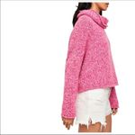 Free People BFF Cowl Neck Sweater Pullover Top Blouse Pink Marled FP NWT XS Photo 2