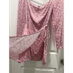 Reformation  Rosalie Long Sleeve Square Neck Pink Floral Mini Dress Sz 2 Photo 5