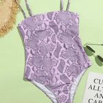 Purple Snake Print Swimsuit! NEW Photo 2