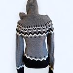 Mandee vintage Y2K hooded sweater with fur trim Size Medium Gray Photo 3