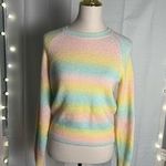 BB Dakota by Steve Madden Pink and Yellow Crew Neck Sweater Size XS Photo 0