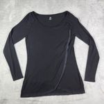 Gaiam  Womens Black Top Long Sleeve Blouse Size M Medium Photo 0