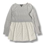 A pea in the pod Maternity Gray Polka Dot Tunic Top Long Sleeve Size M Photo 0