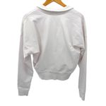 Talentless  Cropped Quarter Zip Sweatshirt White Minimal Luxe Cotton Size S Photo 1