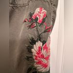 Anthropologie Postmark | Jarvis Olive Floral Embroidered Pants Photo 4