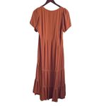 Baltic Born  Maxi Dress XL‎ Burnt Orange Flutter Sleeve Tiered Boho Chic Prairie Photo 2