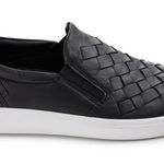 Ecco  Black Leather Woven Slip On Shoes Women’s Size 40 Photo 0