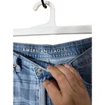 AMERICAN EAGLE Womens Shorts Size 4 Blue Light Wash Mom Plaid‎ Two Tone Photo 6