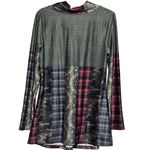 Lily by Firmiana Women's‎ Green Camo Color Block Tunic Long Sleeve Size M Size M Photo 1