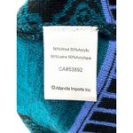 Icelandic Design Zip Sweater Coat Nordic Fair Isle Boho Tribal Wool Blend M Green Size M Photo 7