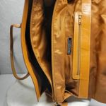 Kate Landry  Shoulder Bag Womens Medium Genuine Leather Tan Buckle Flap Photo 11