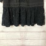 ZARA  Black Crochet Lace Short Sleeve Top S Photo 5