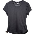 Avia   Women's T-Shirt  Fitted Style Striped Gray Knit Gym Workout  Size M Photo 0