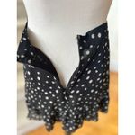 Urban Outfitters  Black White Polka Dot Ruffle Hem Mini Skirt Whimsygoth Fairy Photo 5