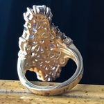 Natural Tanzanite Sterling Silver 18k Yellow Gold Vermeil Ring Size 8 Photo 2