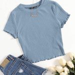 Romwe Blue Tshirt  Photo 0